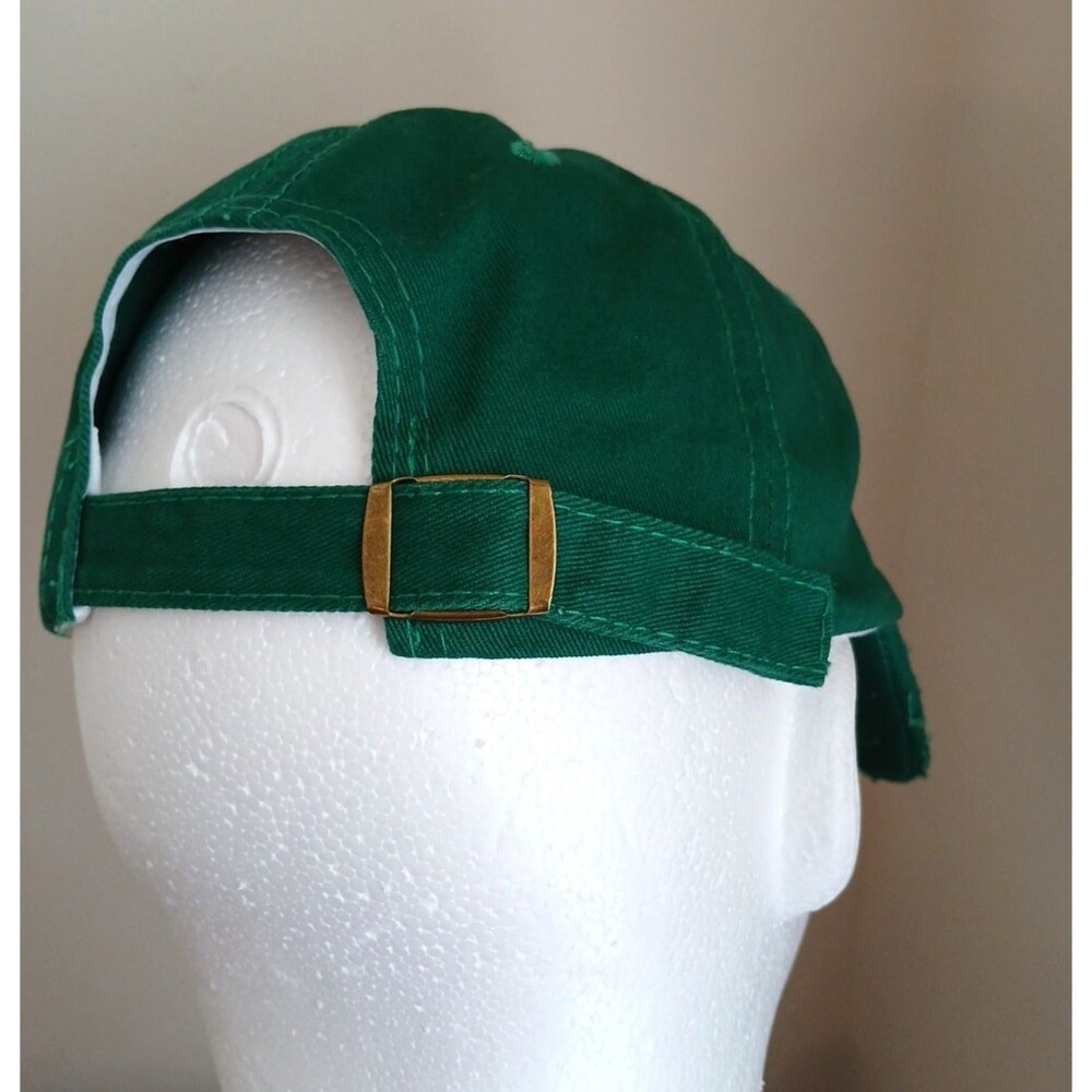 Men's Iron Ring "Art Is For Everybody" Distressed Cap Adjustable Y2K Green - Picture 6 of 9